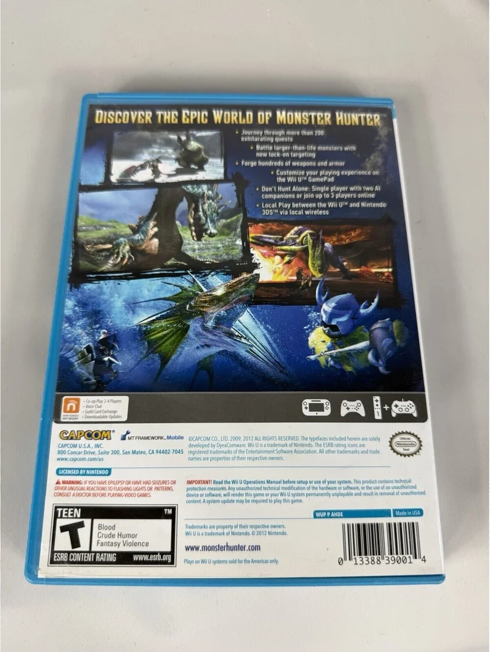 Monster Hunter 3 Ultimate (Nintendo Wii U, 2013) CIB Tested Working